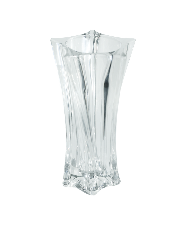 Crystal Swirl Vase Clear
