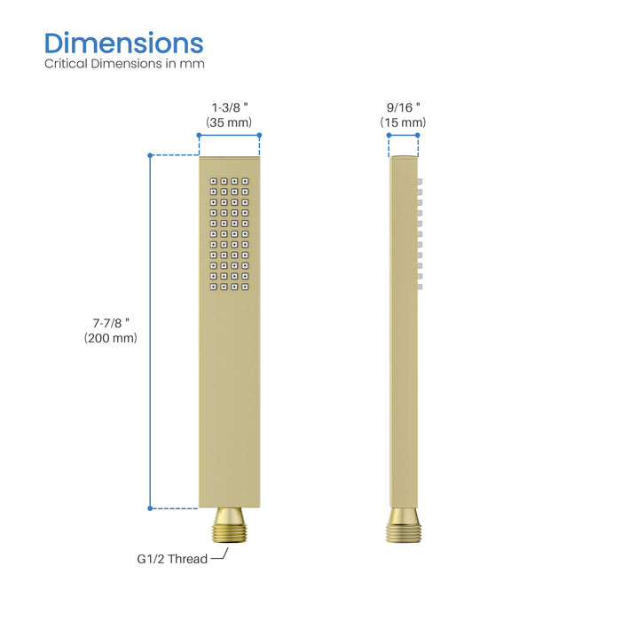 Cube Metal Handheld Shower Head HS103