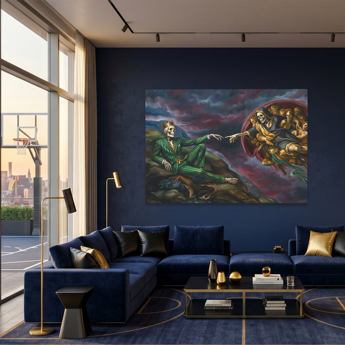 Death Sistine Moment canvas wall art, room view