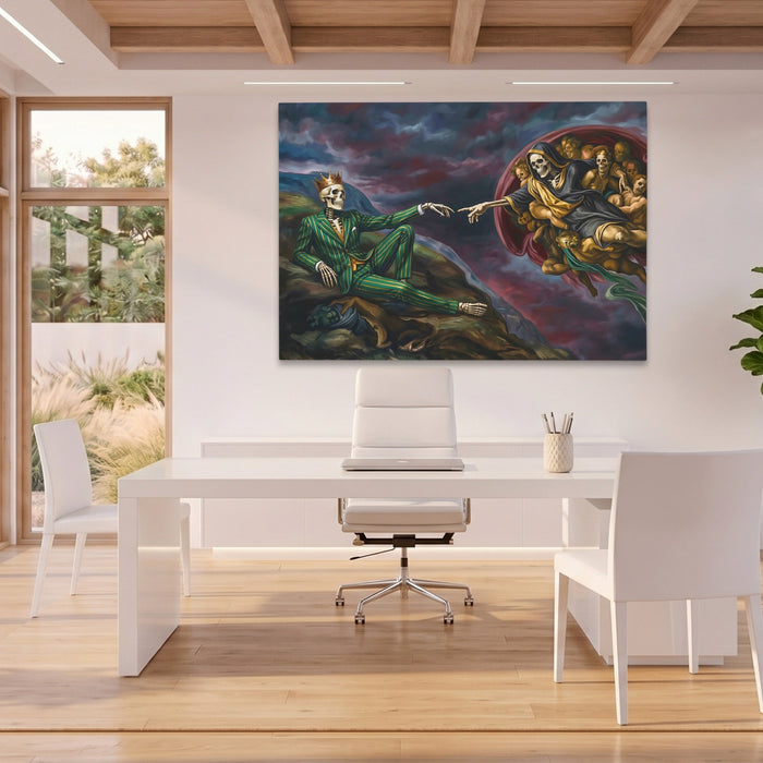Death Sistine Moment canvas wall art, room view