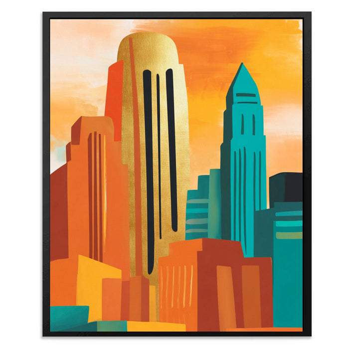 Deco Skyline Dawn - Luxury Wall Art