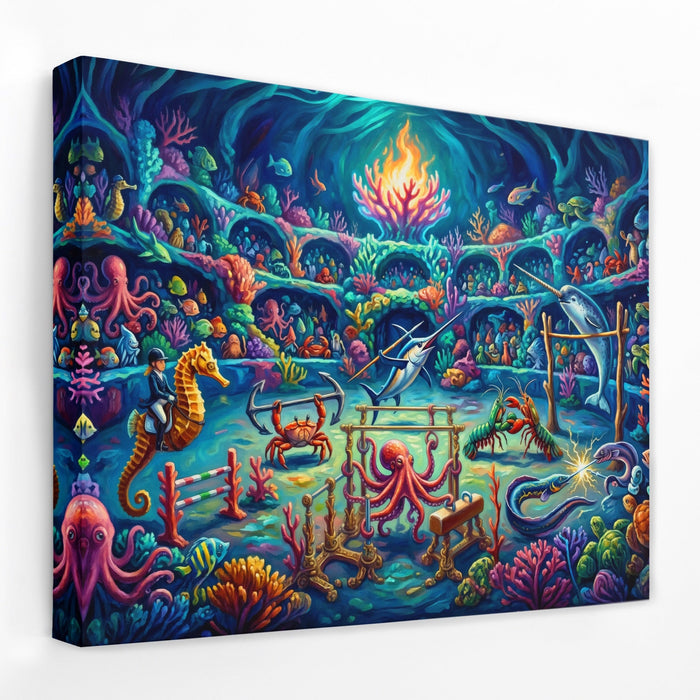 Deep Sea Olympics canvas wall art