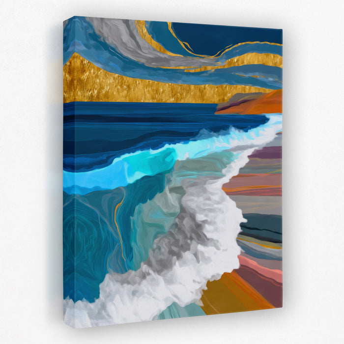 Deep Wave Sumi-e canvas wall art