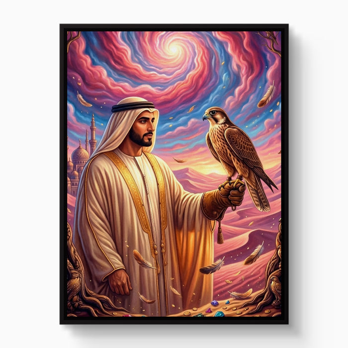 Desert Falconry — desert falconry white studio framed black