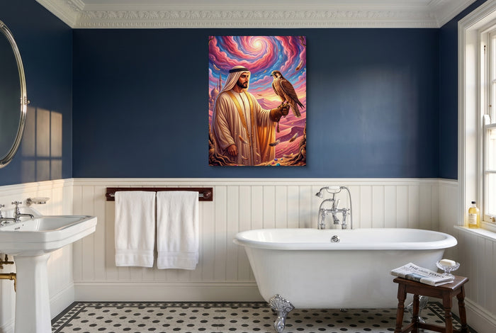 Desert Falconry — desert falconry small bathroom interior 2 1port flush print