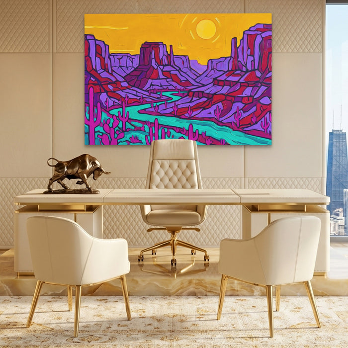 Desert Saguaro Twilight — Desert Saguaro Twilight Lux Gold Bull Land 102