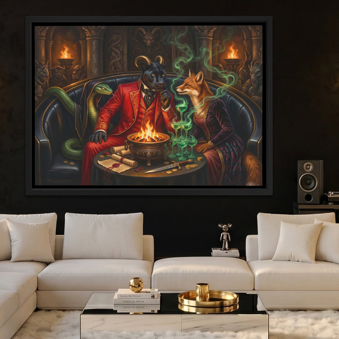 Devil's Emerald Covenant canvas wall art, room view