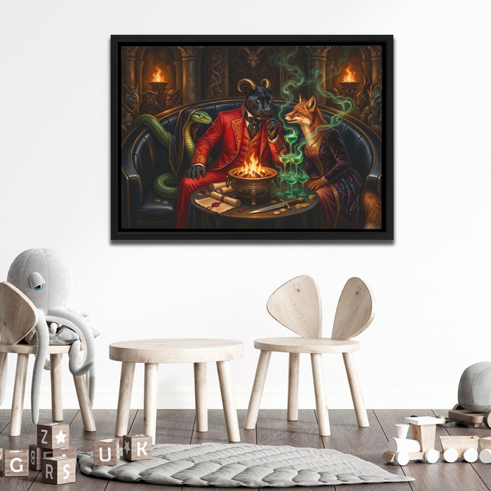 Devil's Emerald Covenant canvas wall art, room view