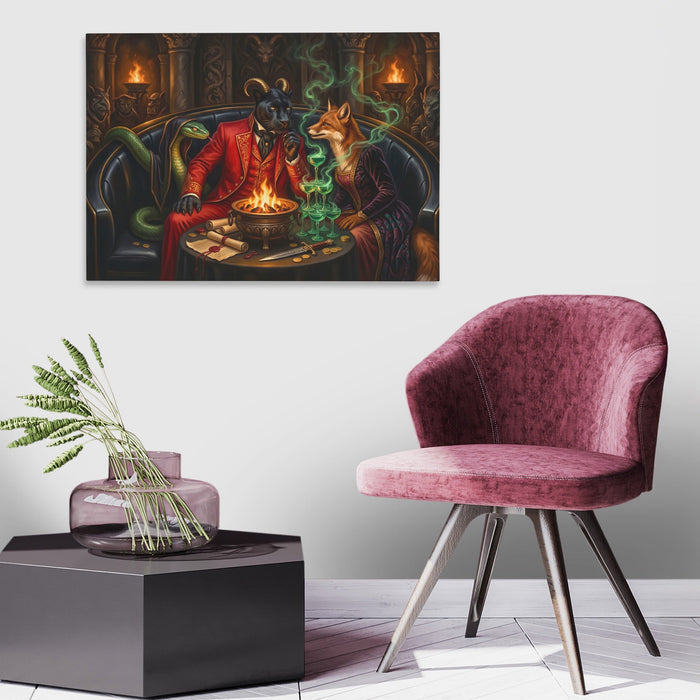 Devil's Emerald Covenant canvas wall art, room view