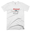 Diamond DA-40 (Red/Silver) Airplane T-shirt- Personalized with N#