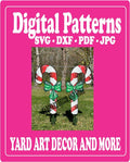 Digital Cut File for Merry Christmas Yard Art Candy Cane - SVG - DXF - PDF - JPG Files