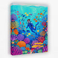 Diver Coral Kingdom canvas wall art