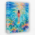 Diver Watercolor Reef canvas wall art
