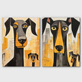 Doberman Pack Canvas (2) Set - Animals Canvas Wall Art
