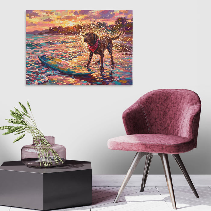 Dog Golden Surfboard — Dog Golden Surfboard New   Land Purple Chair 139