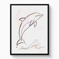 Dolphin Arc — dolphin arc white studio framed black