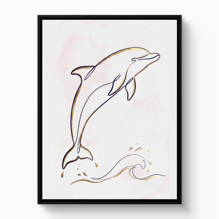 Dolphin Arc — dolphin arc white studio framed black
