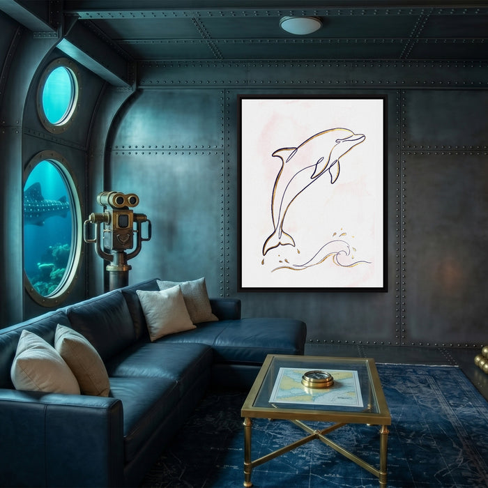 Dolphin Arc — dolphin arc sq submarine wall 1port framed black