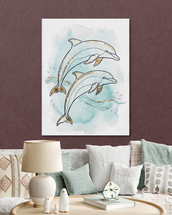 Dolphin Duo Ascent — dolphin duo ascent psd burgundy clock couch 1port flush print