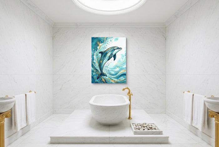 Dolphin's Aqua Flow — dolphin's aqua flow luxury bathroom interior 2 1port flush print