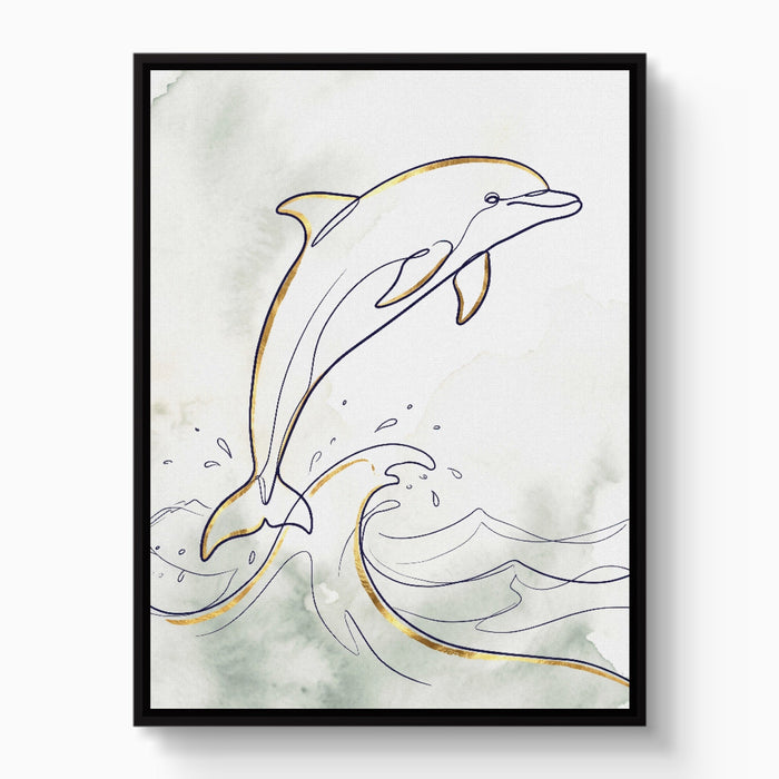 Dolphin's Ascent - Luxury Wall Art