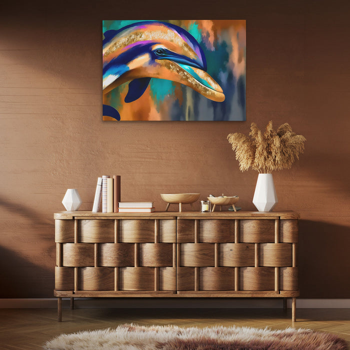 Dolphins Coral Dream - Luxury Wall Art
