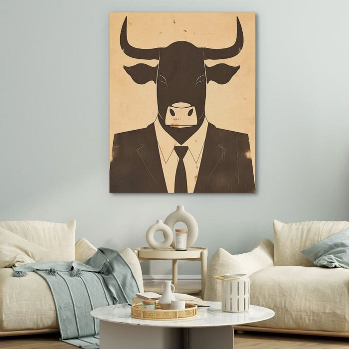 Double Agent - Beige Art Prints Canvas Print