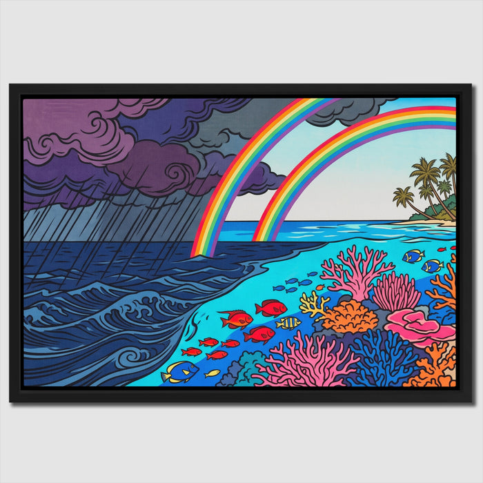 Double Rainbow Reef canvas wall art