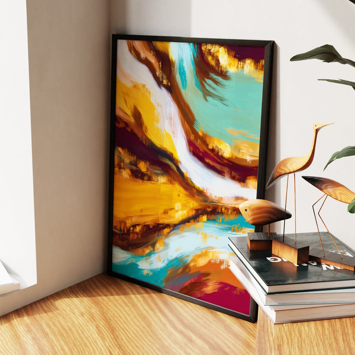 Dragon Earthen Flow canvas wall art, room view
