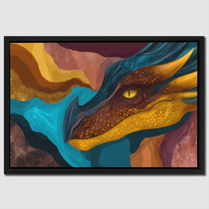 Dragon Liquid Dreams canvas wall art, room view