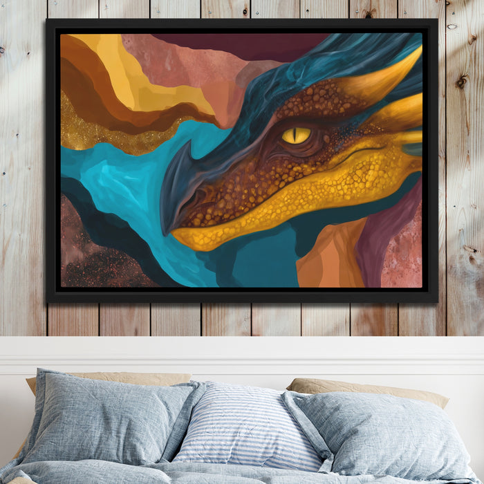 Dragon Liquid Dreams canvas wall art, room view