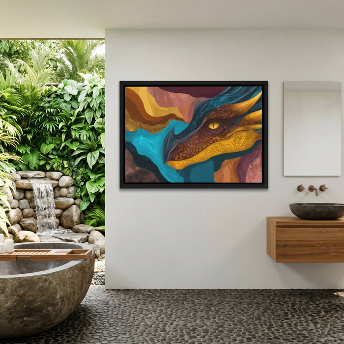 Dragon Liquid Dreams canvas wall art, room view