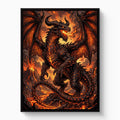 Dragon Molten Fury — dragon molten fury white studio framed black
