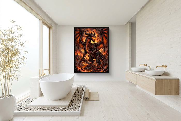 Dragon Molten Fury — dragon molten fury bathroom interior with tub 1port framed black