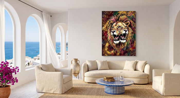 Dual Lion Fury — dual lion fury beachside couch livingroom 1port flush print