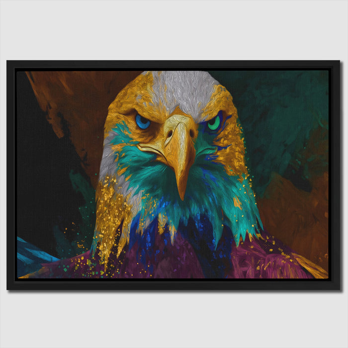 Eagle Burgundy Gold canvas wall art, room view
