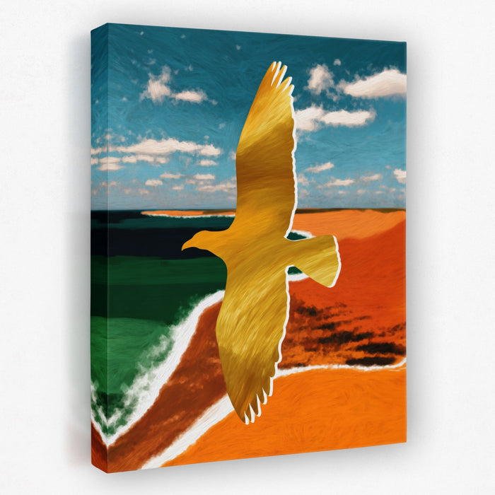 Eagle Geometric Coast canvas wall art
