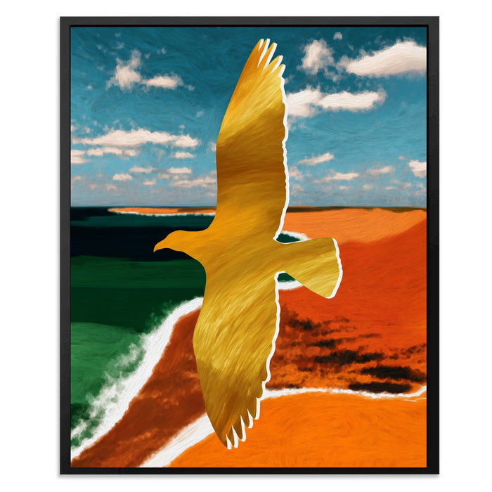 Eagle Geometric Coast canvas wall art, room view