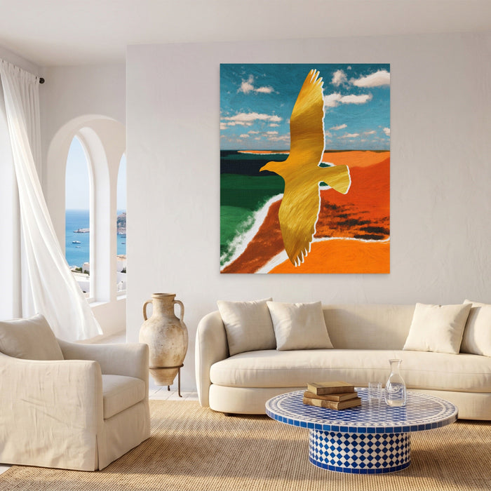 Eagle Geometric Coast canvas wall art, room view