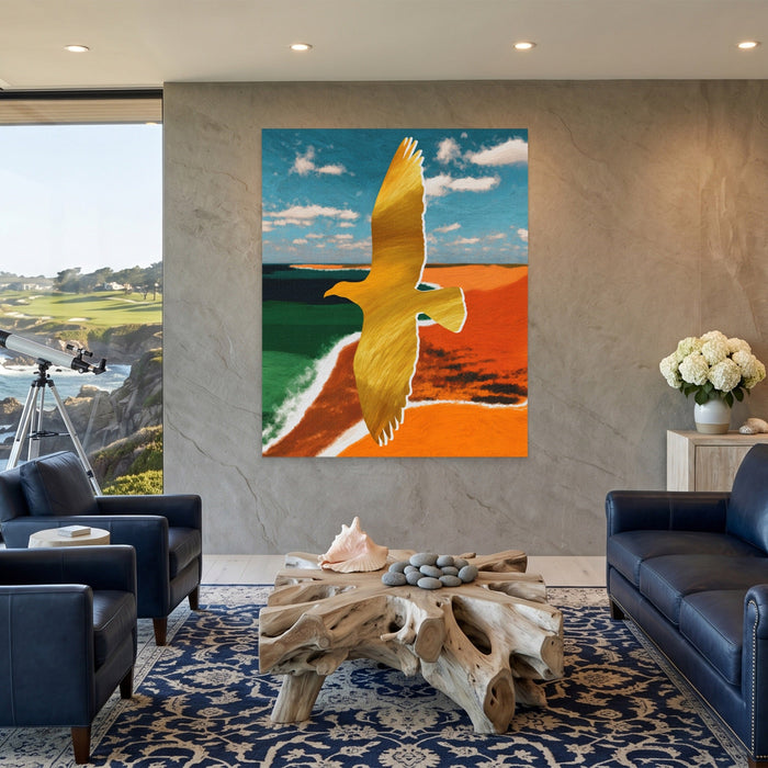 Eagle Geometric Coast canvas wall art, room view