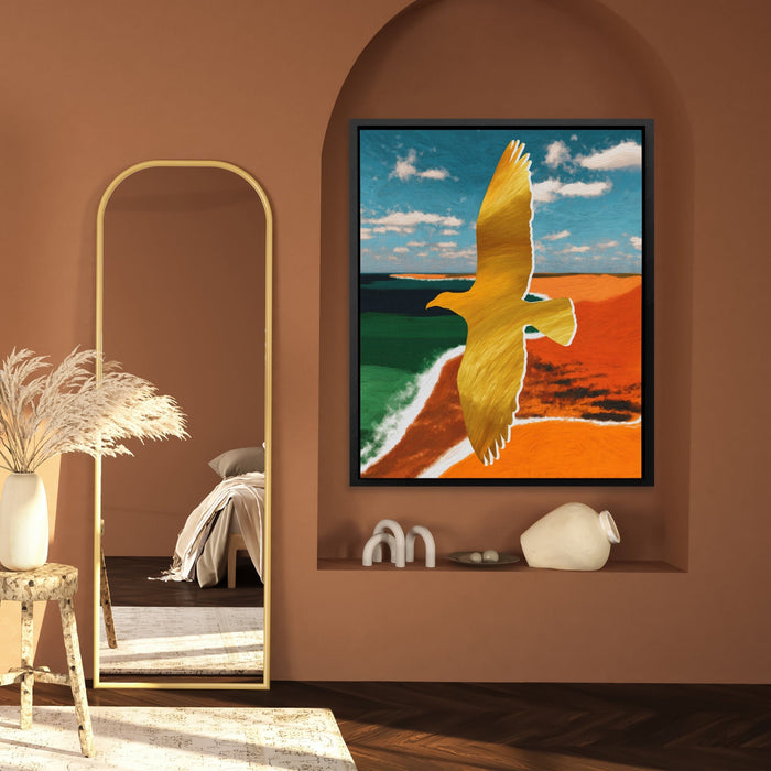 Eagle Geometric Coast canvas wall art, room view