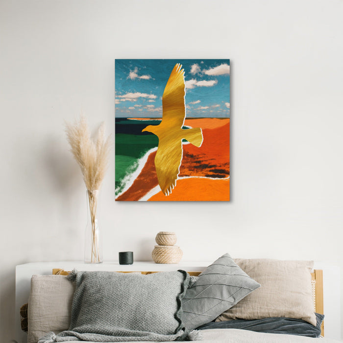 Eagle Geometric Coast canvas wall art, room view