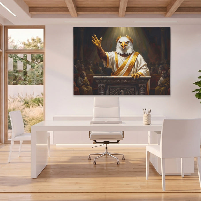 Eagle Senator Triumphant canvas wall art, room view