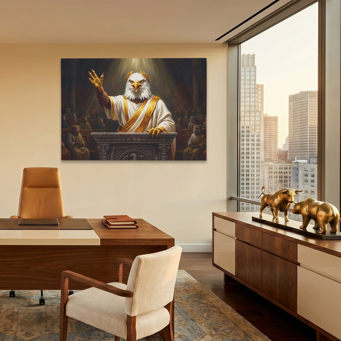 Eagle Senator Triumphant canvas wall art, room view