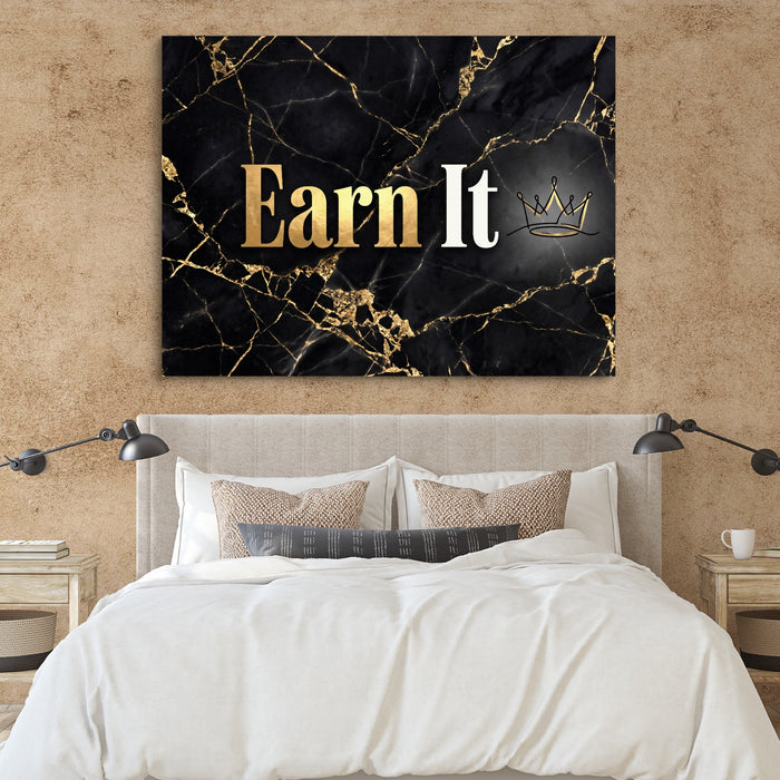 Earn It Golden Marble — earn it golden marble sq clay paper bedroom 1land flush print