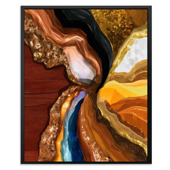 Earth Layers Reverie canvas wall art, room view