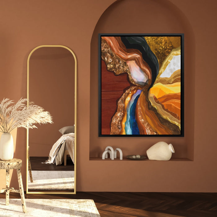 Earth Layers Reverie canvas wall art, room view