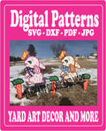 EASTER BUNNY WITH A BUTTERFLY YARD DECORATION DIGITAL TEMPLATE