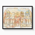 Egyptian Temple Golden — egyptian temple golden white studio framed black