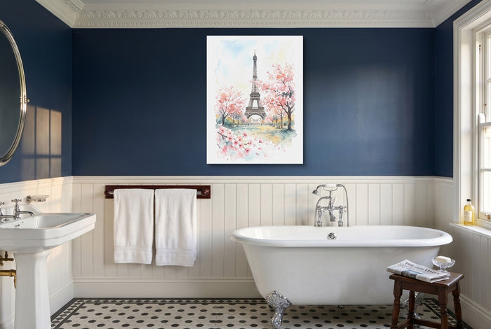 Eiffel Spring Blossoms - Luxury Wall Art